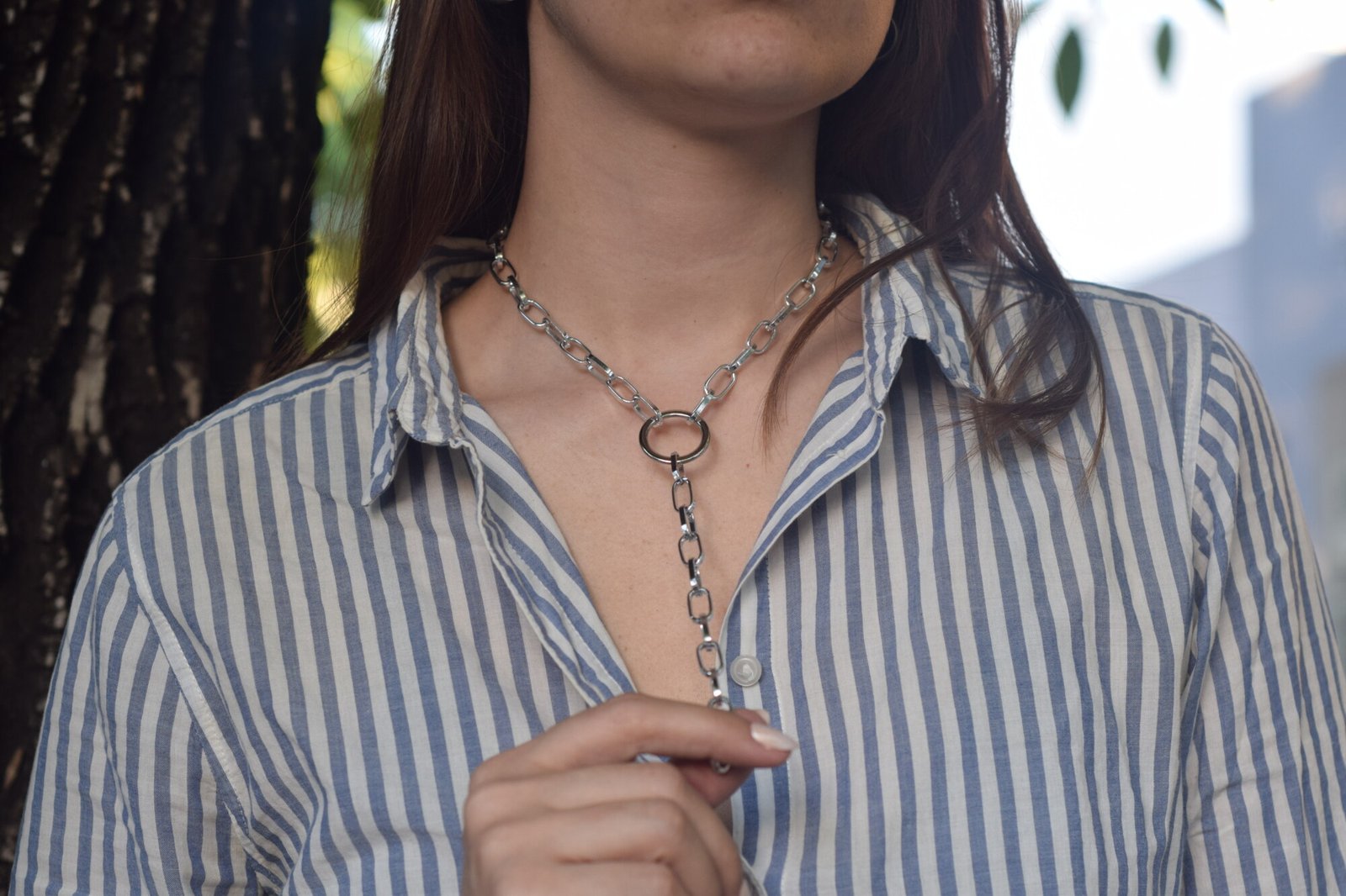 Choker Electra Musas Acces, collar largo metálico para mujer