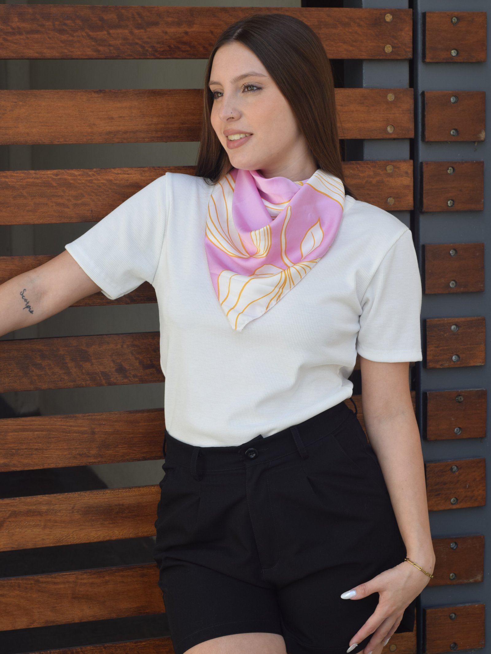 Pañuelo Rosa y Mostaza