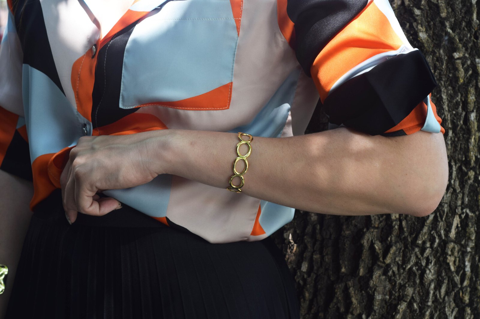 Brazallete-13 Pulsera dorada Musas Acces, accesorio femenino elegante