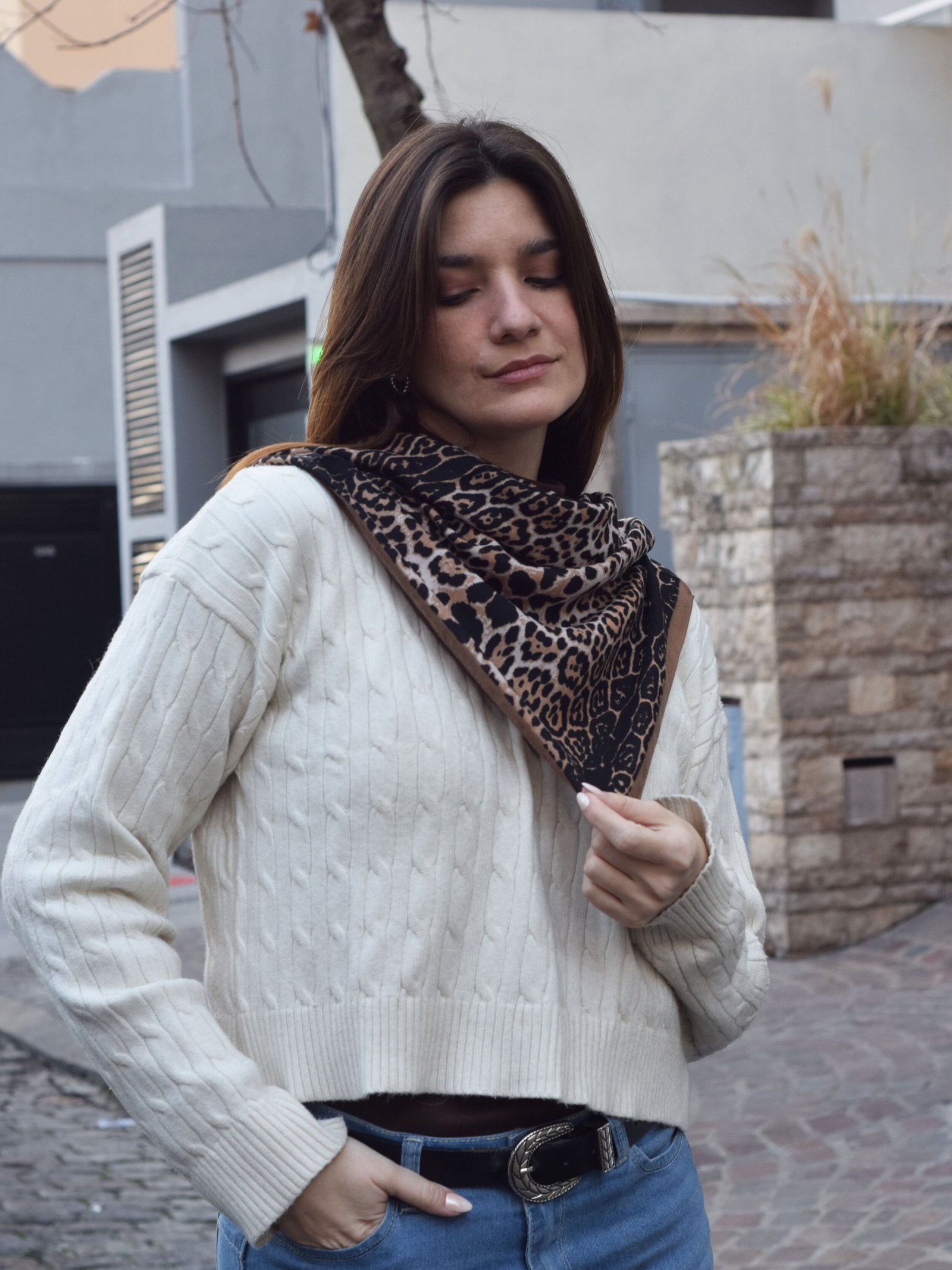 DSC_1026 Pañuelo Print Beige
